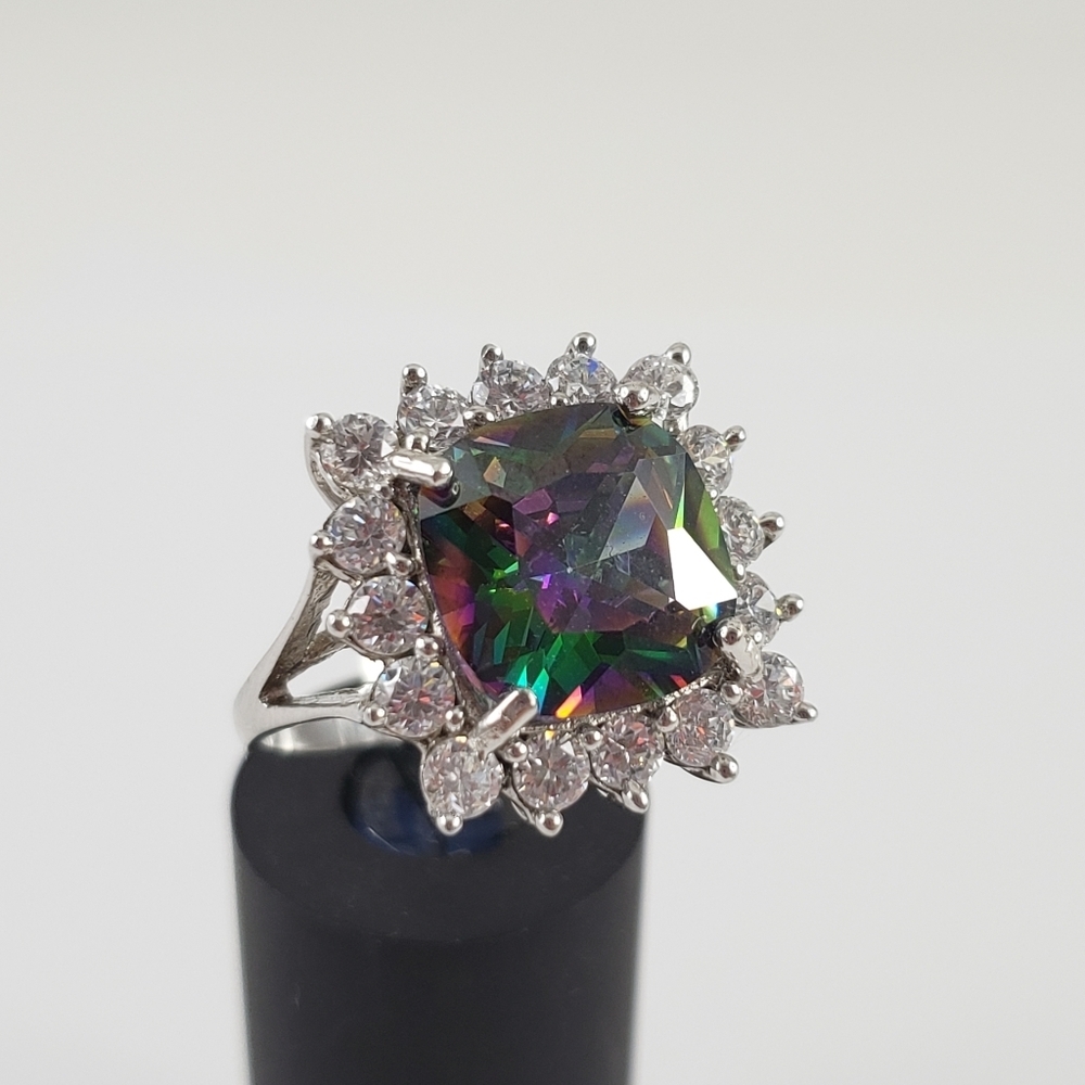 Mystic quartz ring size 8.5 solid silver - Picture 11 of 12